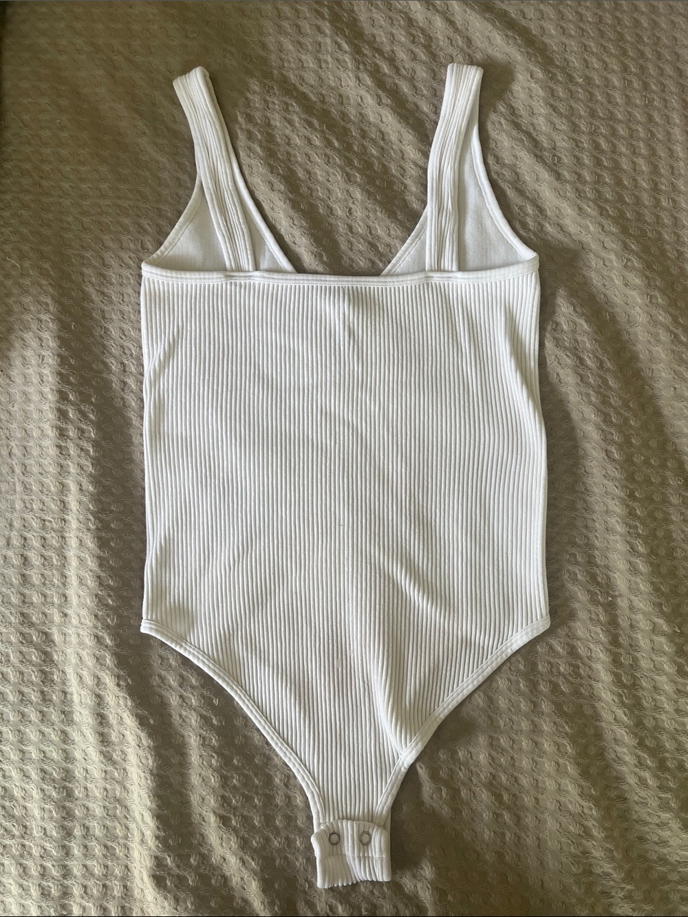 Set of 3 Ribbed Tank Bodysuit Tank in Brown, Taupe & White - Womens - Picture 3 of 8